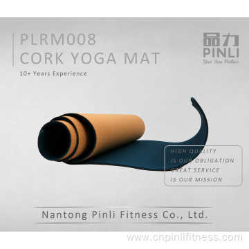 Eco-friendly cork and TPE Yoga mat